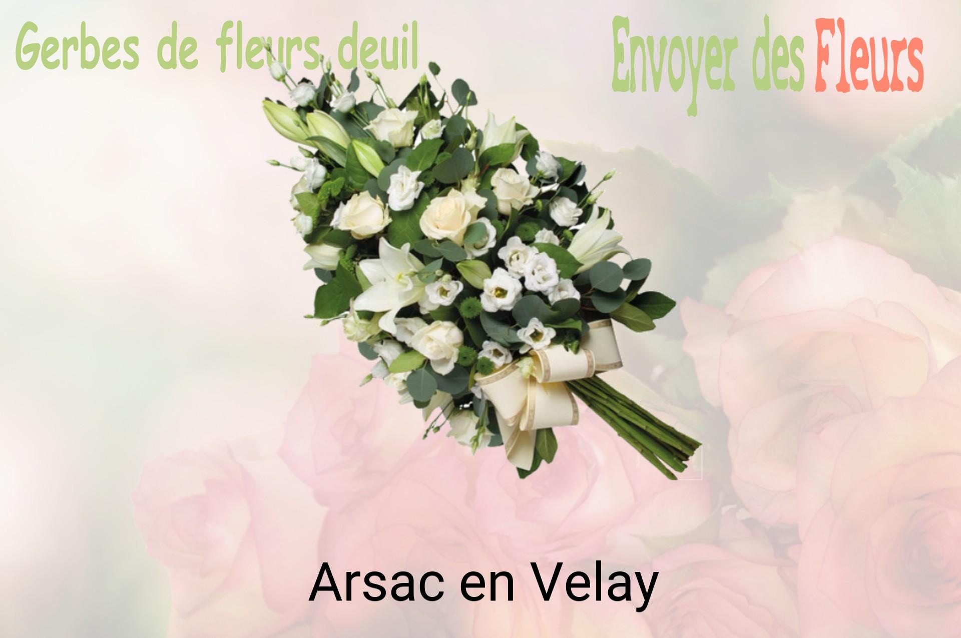 Gerbe de fleurs de deuil livrée à Arsac-en-Velay